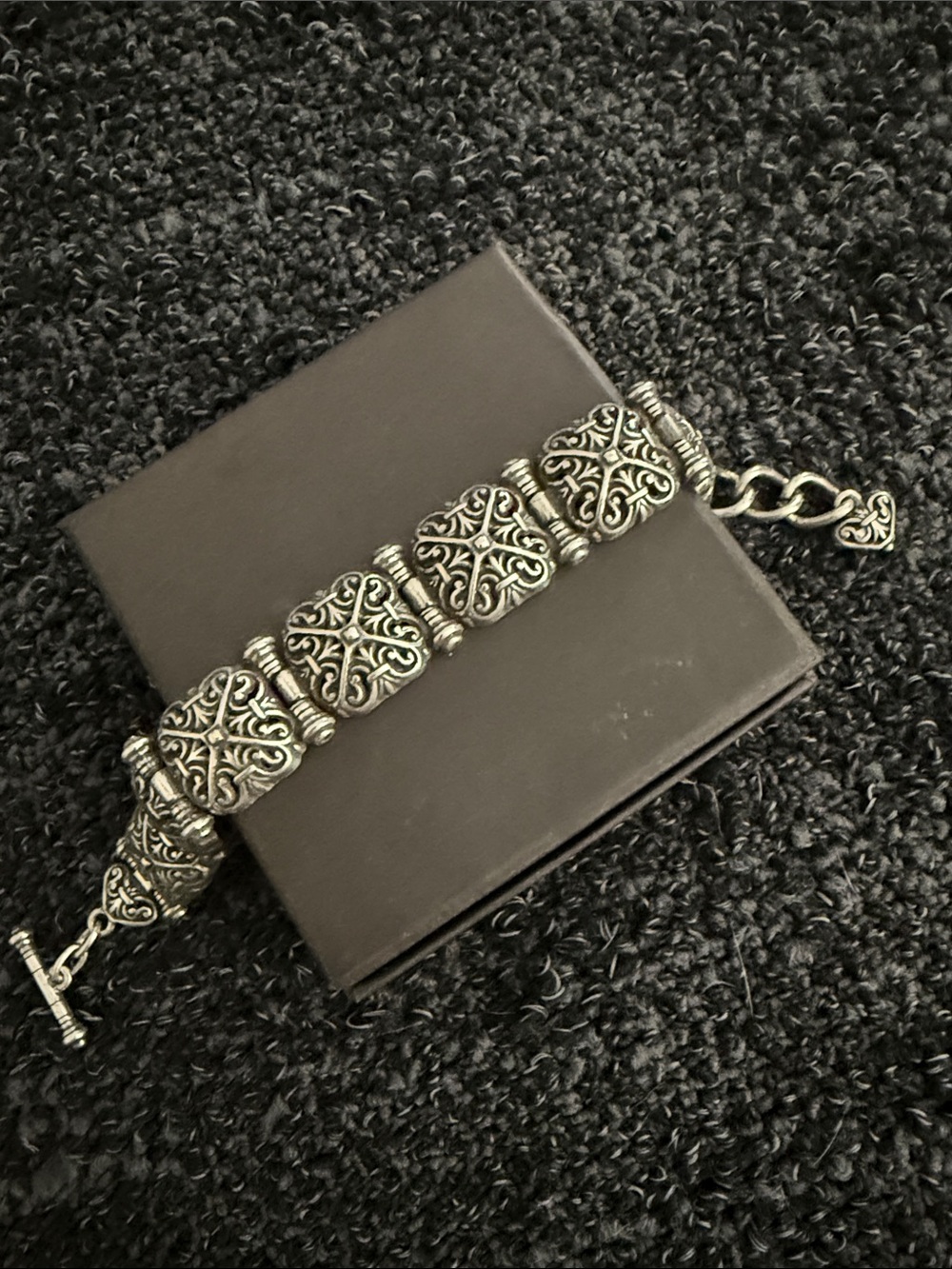 Brighton Ornate Silver Filigree Link Bracelet